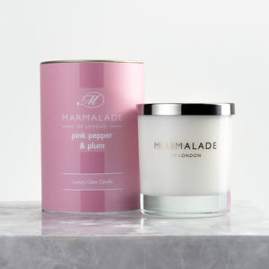 Pink Pepper & Plum Large Glass Candle